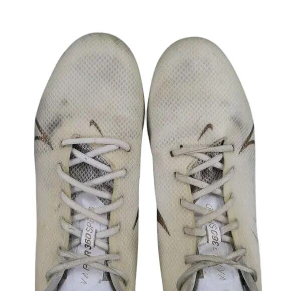 Nike Shoes Mens 13 Football Cleats Vapor Edge 360 White Gold Sport Athletic Low main image 12